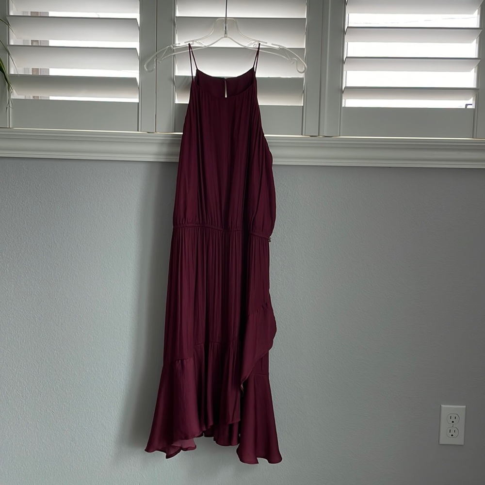 Burgundy midi dress loft